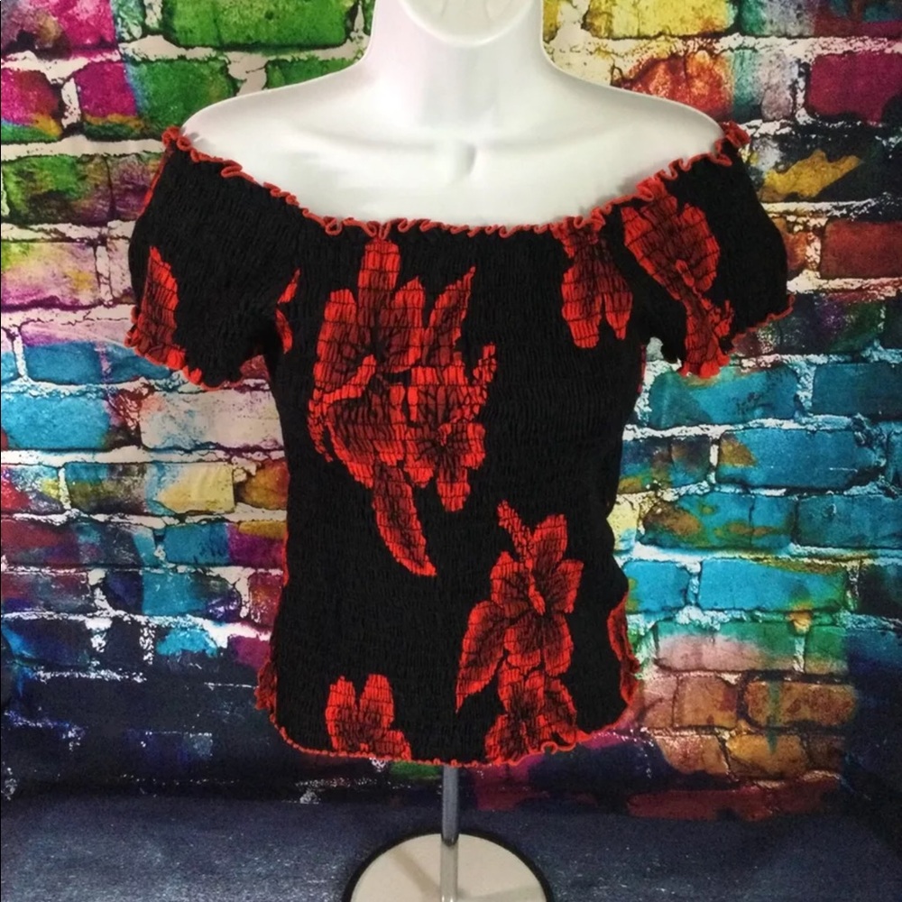 Favant Ribbed Hawaiian Stretch Top One Size